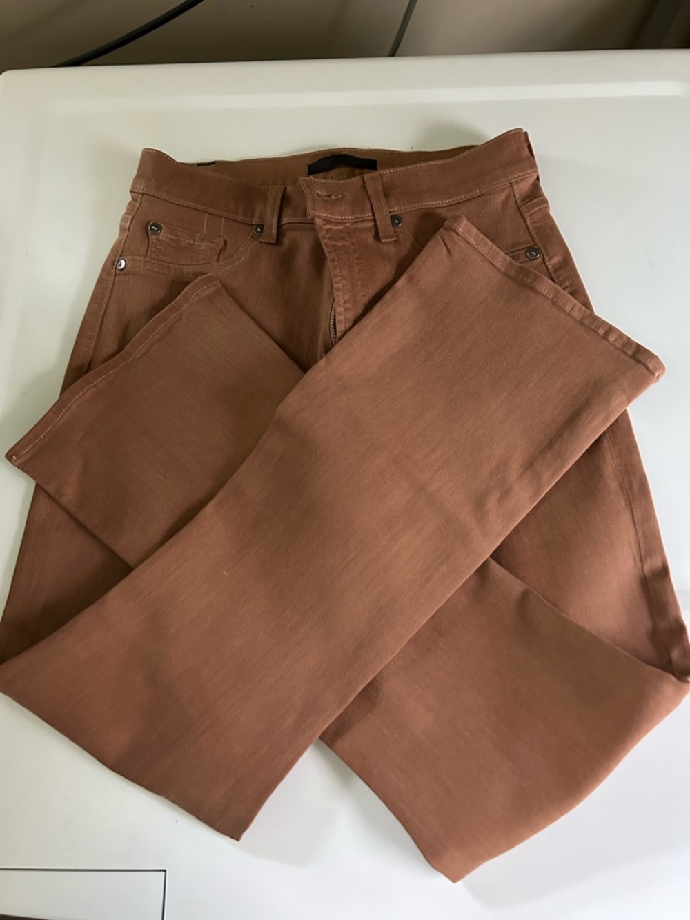 7 For All Mankind Rust Brown Jeans - Classic Five-Pocket